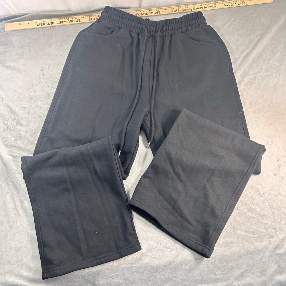 C'est Moi Clothing Women's size L Black Wide Leg Sweat Pants